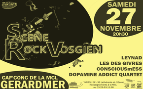 Scene Rock Vosgien samedi 27 novembre MCL Gerardmer