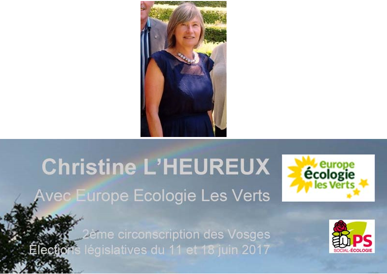 Vosges Législatives : Christine L'Heureux, pour EELV dans la 2e circonscription