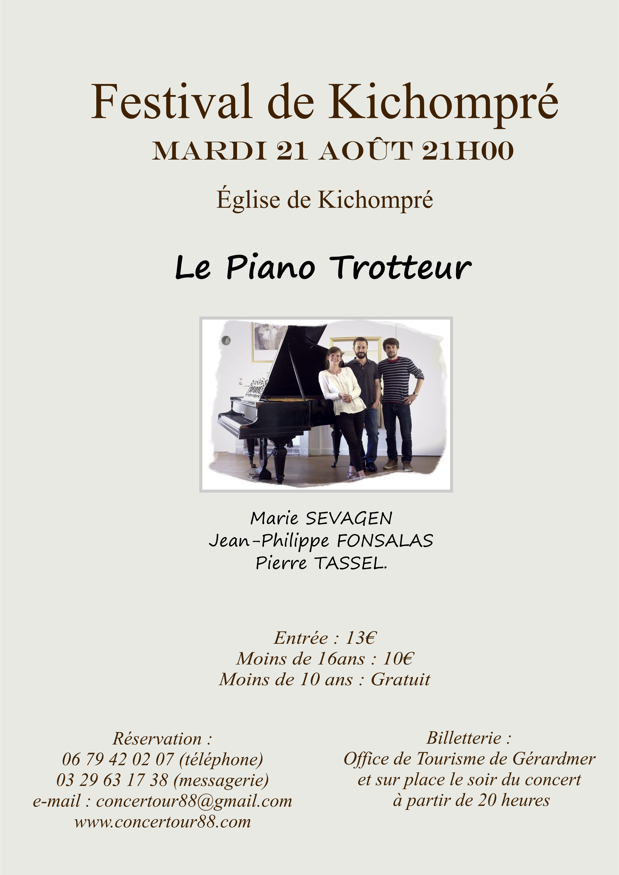 Gérardmer : un piano trotteur en concert