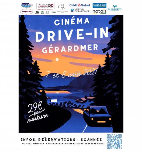 Deux jours de Cinéma Drive in Gérardmer les 7 et 8 août 2021