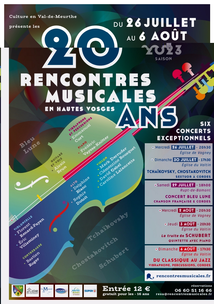20 ans de Rencontres musicales en Hautes Vosges avec Eric Villeminey