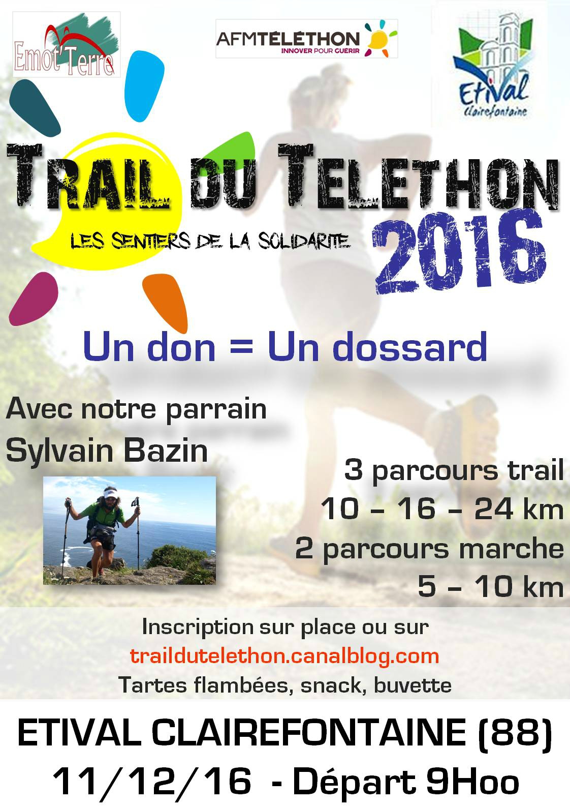 4e Trail du téléthon à Etival-Clairefontaine