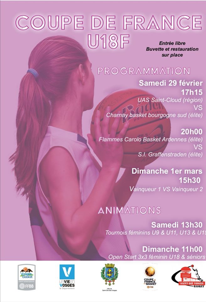 L'élite du Basket féminin U18 ce week-end à Saint-Dié